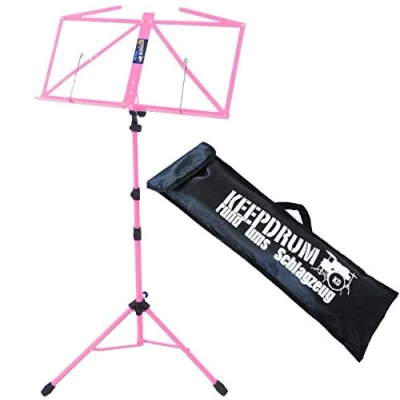 Image of Keepdrum Mus3 Pk Music Stand with Bag Pink