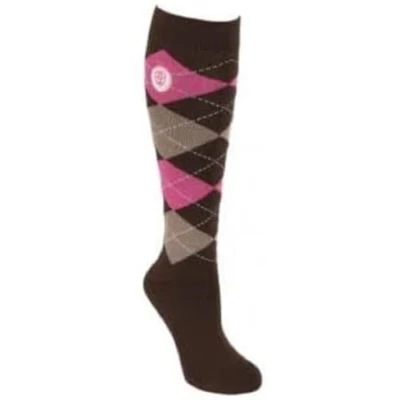 Image of Covalliero Brescia Women&#039;s Riding Stockings Size 8 10 Wood/Dark Pink