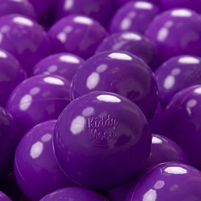 Image of KiddyMoon 100 ∅ 7Cm/2.75In Soft Plastic Play Balls For Children Colourful Certified Made In EU, Purple