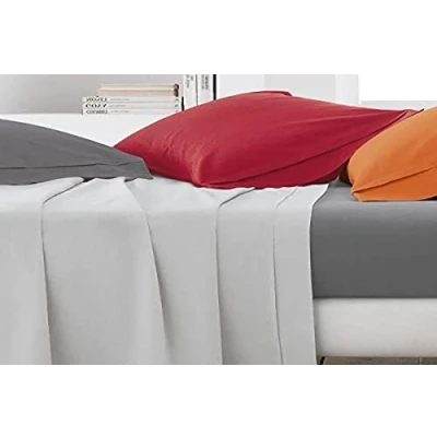 Image of Gabel DiPiù Colore e Benessere Bottom Sheet, Percale 200x90x0.3 cm Bianco