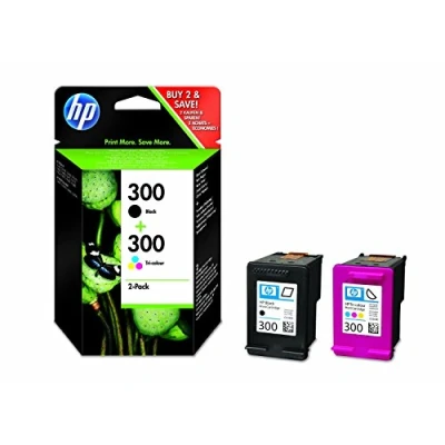 Image of HP 300 2 pack Black/Tri color Original Ink Cartridges