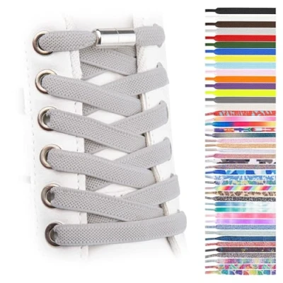 Image of SULPO Elastic rubber shoelaces without ties, flat, with twist lock.