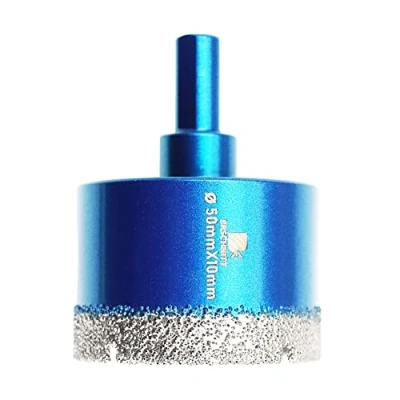 Image of Dry Diamond Core Drill Bit Set,BRSCHNITT 50mm Hole Saw with Triangle Shank for Porcelain Tile Ceramic Stone Granite Marble