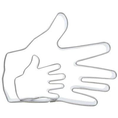 Image of PME Hand Cookie and Cake Cutters, Small Large Sizes, Silver, Set of 2,10x2x9 cm