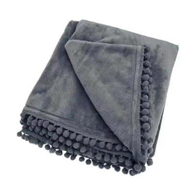 Image of Walton &amp; Co Cashmere Touch Charcoal Fleece Throw