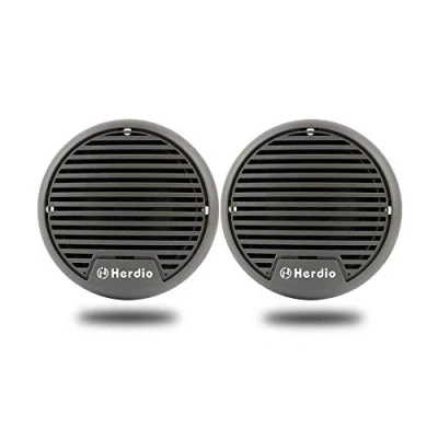 Image of Herdio 140W 2 Way Waterproof Weather Proof Coaxial Mini Speakers Marine Outdoor Loudspeaker System Set for Car Van Truck Tractor Caravan Motorhome Boat Home Patio Garden Bathroom Spa Hot Tub