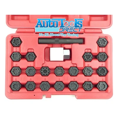 Image of AUDI UNIQUE WHEEL LOCKING KEY SET FOR ANTI THEFT NUTS MASTER KIT 2002 12