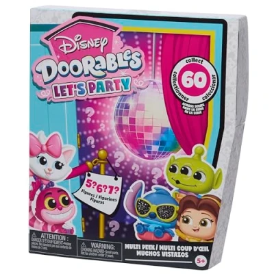 Image of Just Play Disney Doorables Let’s Party Multi Peek Series 14, Collectible 1.5 Inch Toy, Boys and Girls Toy Ages 5 Up