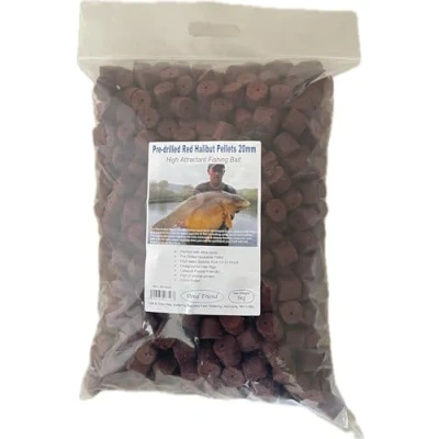 Image of Pre Drilled Red Halibut Carp Fishing Bait 20mm 5kg