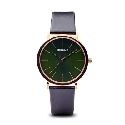 Image of BERING Women Analog Quartz Classic Collection Watch with Calfskin Leather Strap and Sapphire Crystal 13436 469
