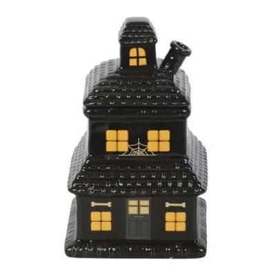 Image of Black Haunted House Oil Burner and Wax Warmer