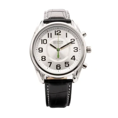 Image of Acctim 60377 &#039;Minmere&#039; 41mm Gents RC Talking Watch with Silver Dial