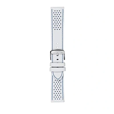 Image of Morellato Sport Collection Model Rally A01X5272C91 Unisex Calf Leather Watch Strap, White, 18mm, Bracelet