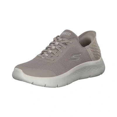 Image of Skechers Women&#039;s Go Walk Flex Hands Free Slip ins Grand Entry Sneaker, Taupe, 10.5