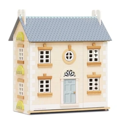 Image of Le Toy Van Bay Tree Doll House Large Wooden 3 Storey Dolls Play Set Suitable For Ages 3+