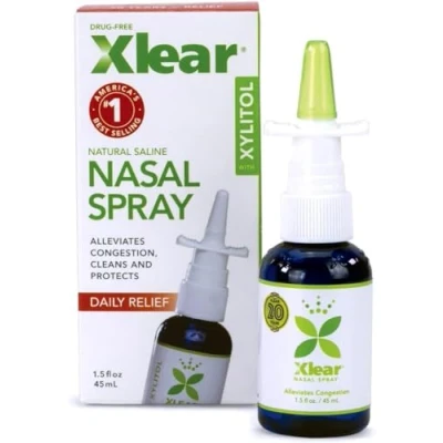 Image of Xlear Nasal Spray, 1.5 Oz. (4 Pack) Natural Saline And Xylitol Moisturizing Sinus Care Immediate Drug Free Relief From Congestion, Allergies, Dry Sinuses