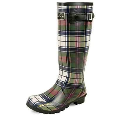 Image of Lunar Womens Tartan Wellingtons 5 UK