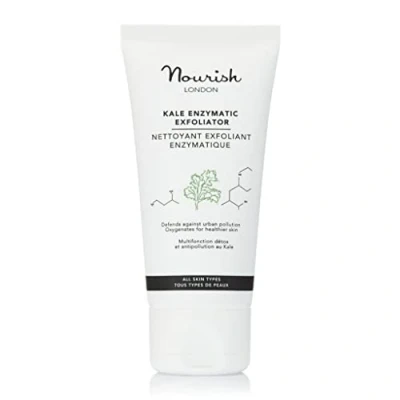 Image of Nourish London Kale Enzymatic Facial Exfoliator 50ml Contains Pomegranate Enzymes &amp; Jojoba Beads 100% Vegan Alcohol Free Cruelty Multi Award Winner