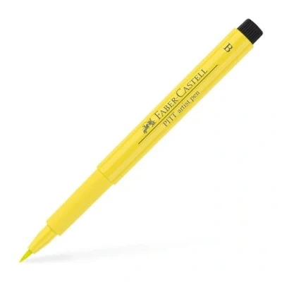 Image of Faber Castell Art &amp; Graphic Pitt Artist Pen Brush India Ink Pen, Light Yellow Glaze, Single For Art, Craft, Drawing, Sketching, Home, School, University, Colouring