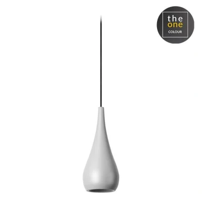 Image of Cherry LED 1 Light Dimmable Slim Dome Ceiling Pendant Grey 6.8cm
