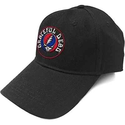 Image of Grateful Dead Baseball Cap Steal Your Face Band Logo Official Black Unisex One Size