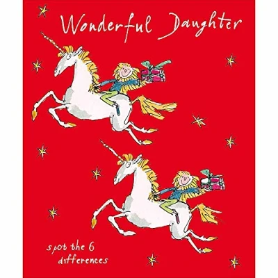 Image of Quentin Blake Wonderful Daughter Christmas Greeting Card Art Xmas Cards 474170