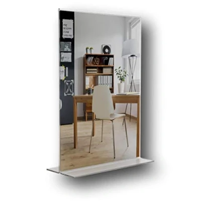 Image of EPOSGEAR Portrait Clear Perspex Acrylic Double Two (2) Sided Upright Counter Menu Leaflet Flyer Poster Sign Holder Display Stands (25, A5)