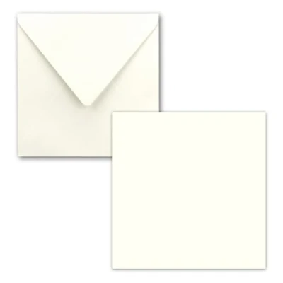 Image of FarbenFroh® by Gustav Neuser® Pack of 25 Simple Cards Square 15 x cm with Envelopes for Greeting etc.