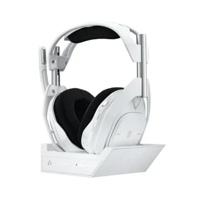 Image of Logitech G Astro A50 X LIGHTSPEED Wireless Gaming Headset + Base Station, PRO GRAPHENE, PLAYSYNC across Xbox Series XS PS5 PC/mac, Bluetooth, HDMI 2.1 Passthru White