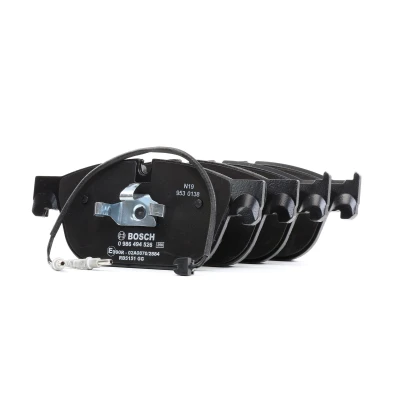 Image of 1610104080, 425473 Brake pad set BOSCH 0 986 494 526 Low Metallic incl. wear warning contact with piston clip, anti squeak plate
