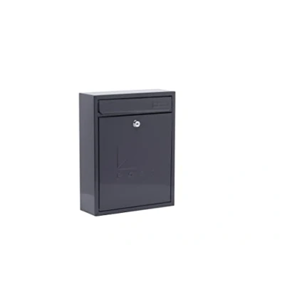 Image of Burg Wachter MB05A Anthracite Compact Wall Mounted Galvanised Steel Postbox 26x33x9cm