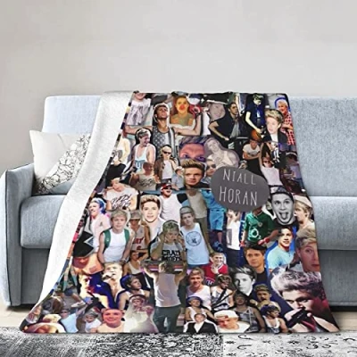 Image of Fleece Blanket for Sofa Camping, Super Soft Lightweight Cozy Luxury Flannel Bed Blanket, Niall Ireland Horan Fluffy Plush Couch Thro 125CM X 100CM