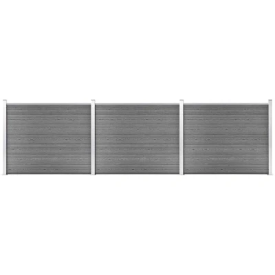 Image of vidaXL Fence Panel Set WPC 526x146 cm Grey