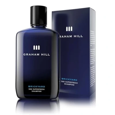 Image of GRAHAM HILL Brickyard 500 Superfresh Hair Shampoo for Men 250 ml Universal Daily Use Growth with Panthenol and Caffeine Vegan Formula All Types