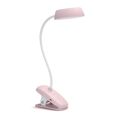 Image of PHILIPS LED Donutclip Adjustable 3W Light with USB [Cool White Pink] for Home Indoor Lighting, Reading, Study, Bedroom