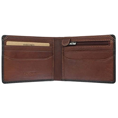 Image of VISCONTI Atelier Collection Roland Leather Wallet RFID Blocking AT63 Burnished Tan