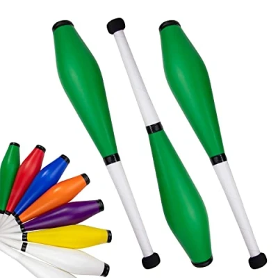 Image of Juggle Dream Trainer Street Juggling Club Set of 3 Great Clubs for Beginners and Advanced Jugglers (Green)