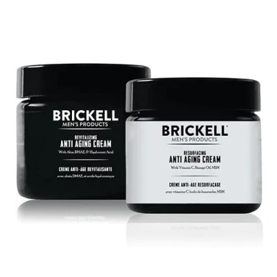 Image of Brickell Men&#039;s Day and Night Anti Aging Cream Routine, Natural Organic, Unscented