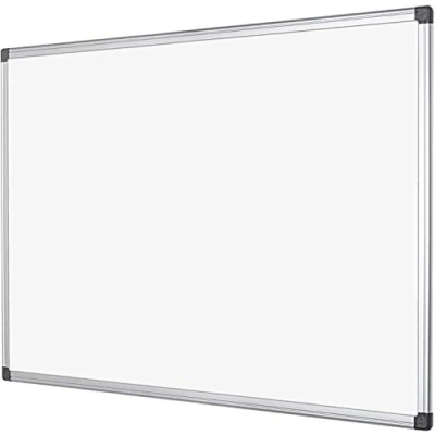 Image of Indigo Whiteboard Drywipe Magnetic with Pen Tray and Aluminium Trim (120 x 180)