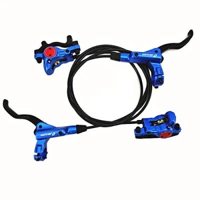Image of Zoom HB 875 Hydraulic Disc Brake Front &amp; Rear 750mm 1400mm Set for Mountain Bike MTB BMX (Blue)