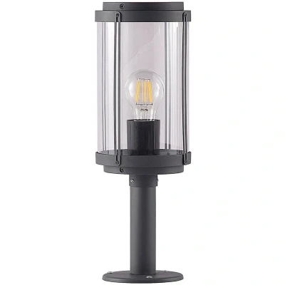 Image of Lindby Ojali pillar light, round, dark grey