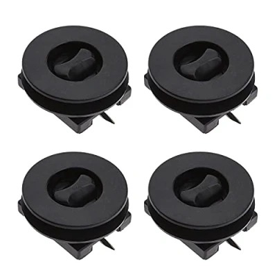 Image of EMSea 4Pcs Car Mat Retainer Carpet Anti Slip Buckle Twist Plastic Clip Fixing Mounting Black Dual Layer Clamps Holders