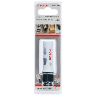 Image of BOSCH Bi Metal Hole Saw (for Wood and Metals, 8% Cobalt Alloy, Progressive Tooth Design, Ø 17 mm, Accessory Drills)