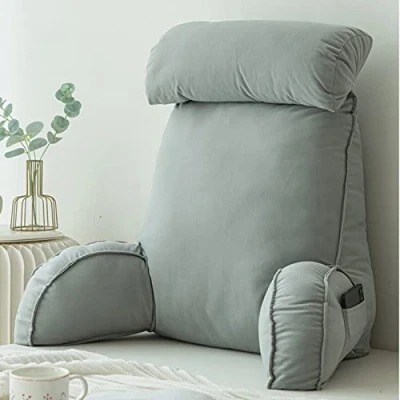Image of COYEUX Thicken Larger Back Rest Support Pillow,Reading Pillow For Bed,Lumbar Cushion,Sofa Waist With Neck And Removable Cover,Perfect Sitting Reading,or Gaming,75x40x58cm
