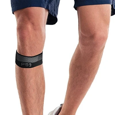 Image of Orthosleeve® PS3 Patella Tendon Knee Strap Black size XL Exclusive 3 Zone Compression Technology® Jumpers Knee, Swelling &amp; Arthritic, Floating Patella, Pain Relief Lightweight Boosts Circulation