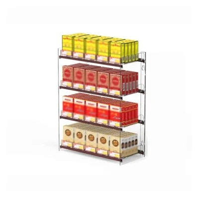 Image of Automatic Cigarette Display Holder Can Hold Five Packs of Cigarettes Showcase Clear Case Pushers Rack Stand for Store Retail (Color : Clear, Size Style
