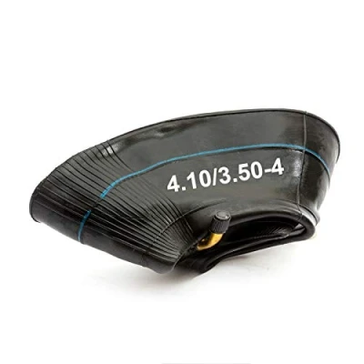 Image of 4.10/3.50 4 Inner Tube Bent Valve 410/350 Innertube Wheelbarrow Wheel Tyre