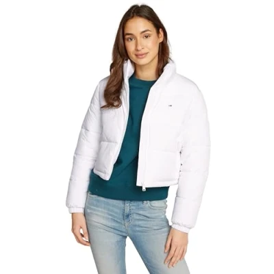 Image of Tommy Hilfiger Women&#039;s Tjw Crp Essential Puffer Dw0dw18828 Jacket, White (White), M