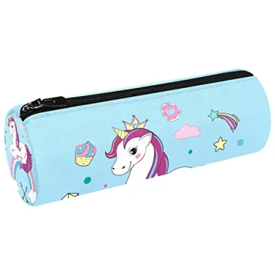 Image of ATOurDealss Rainbow Pencil Case Pen Simple Stationery Bag Holder, 7.9xin