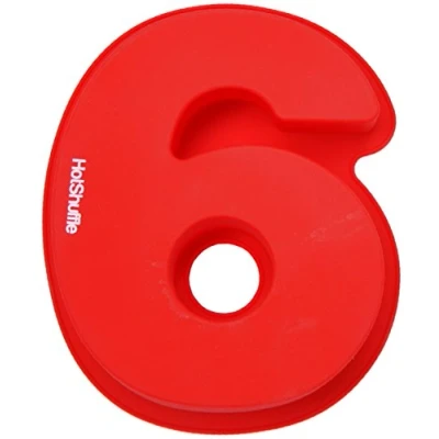 Image of HotShuffle 13 Inch (33cm) XL Silicone Number Cake Tin Mould Baking Birthday Anniversary (Number 6)